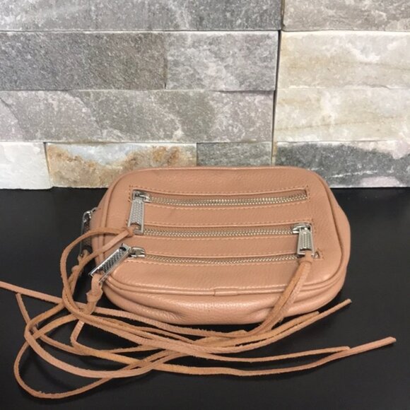 Rebecca Minkoff 3 Zip Leather Belt Bag Color Desert Tan - Picture 7 of 8